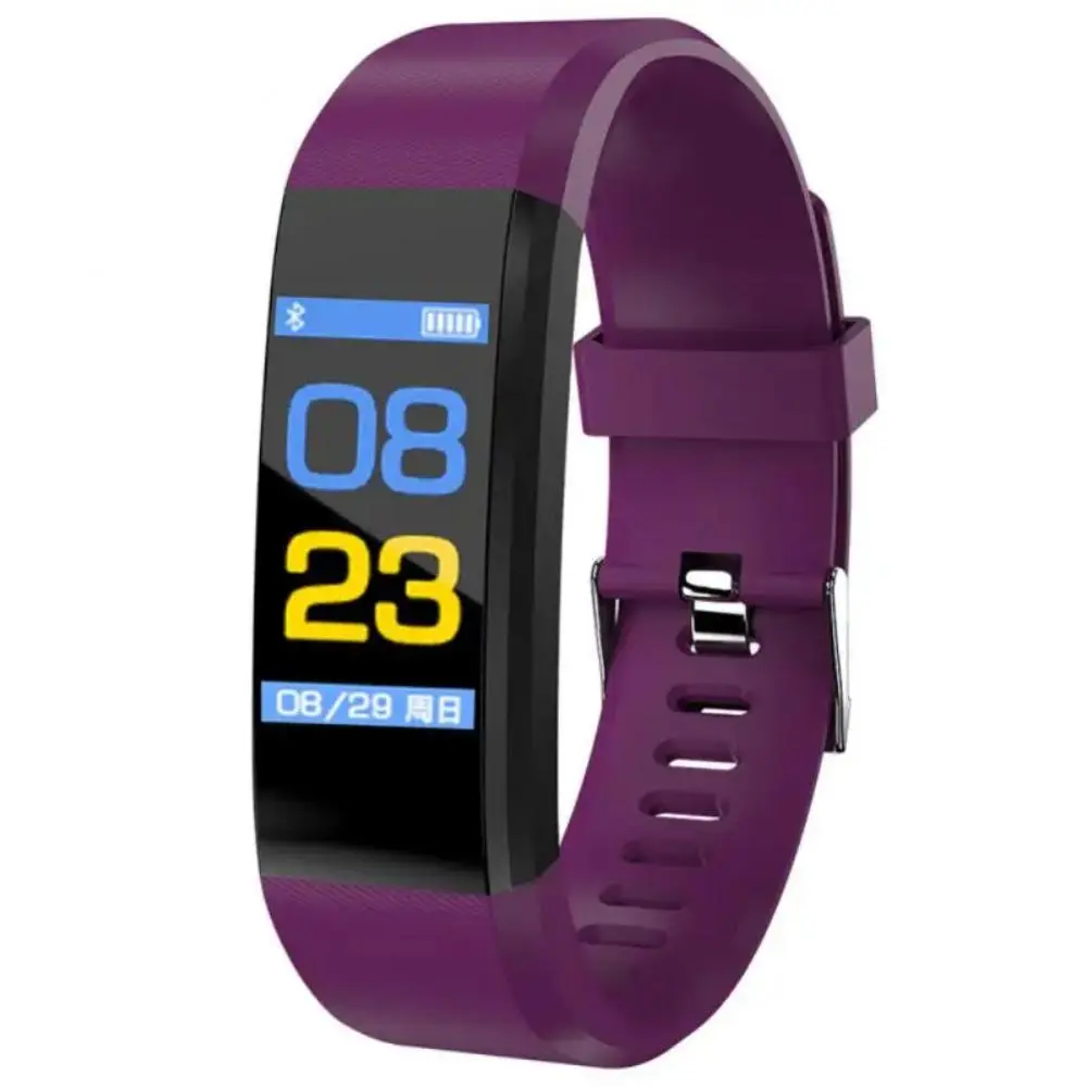 Fitness Smart Band - 15-Day Standby, Bluetooth 4.0, Notification Alerts, Remote Shutter, Daily Activity Tracker, LED Display, Button Control, Fast Charging, Wireless Monitor for iOS/Android OS Devices