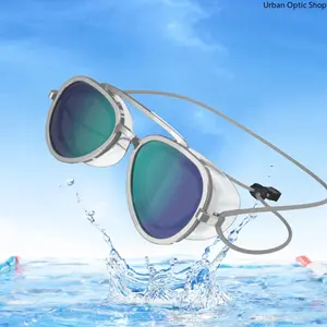 XUH Professional Full View Anti-Fog Swimming Goggles for Men Women, Retro Wide Angle Clear Vision Swim Goggles for Adults Swimming Training Pool Water Sports