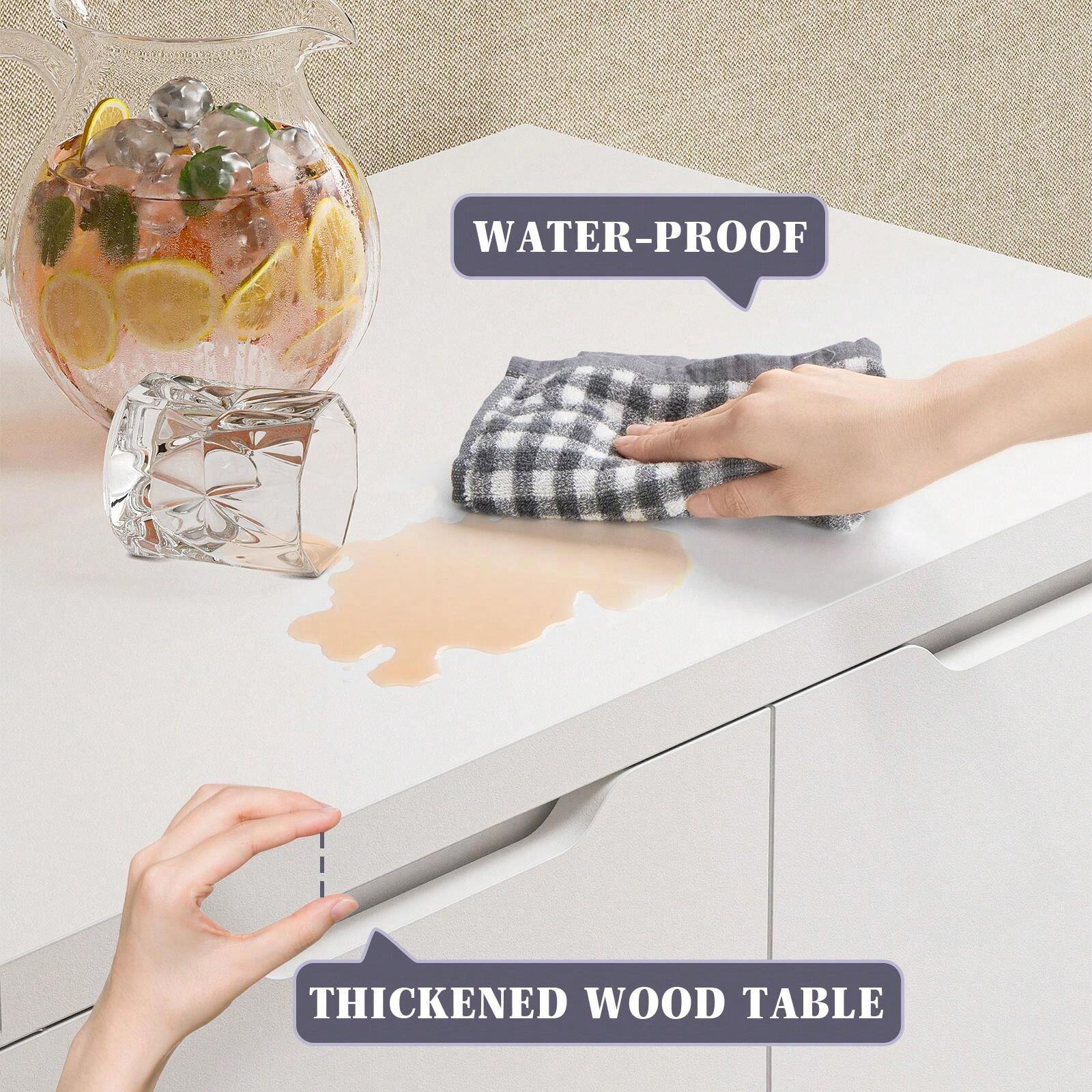 Wooden Dresser With 6 Large Drawers, Dressers & Chests Of Drawers With Large Organizer, Tall Dresser With Smooth Metal Rail, Dresser For Bedroom, Easter Decor, Wedding Decor, Home Decor, Room Decor