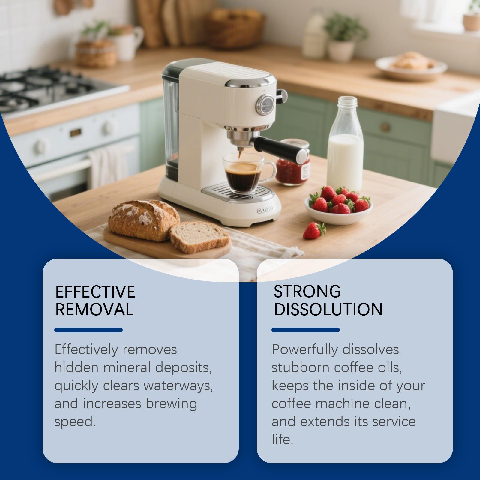 AMZ Coffee Machine Cleaning Tablets: Daily Gentle Cleaning Of Stains And Scale. Portable And Universal Coffee Machine Cleaning And Care Tablets