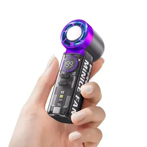 Handheld Mini Fan - Portable Cooling Fan & Flashlight, USB Rechargeable, Pocket-Sized for Travel, Cruise, Concerts, Makeup, 2026 Summer Gifts for Women