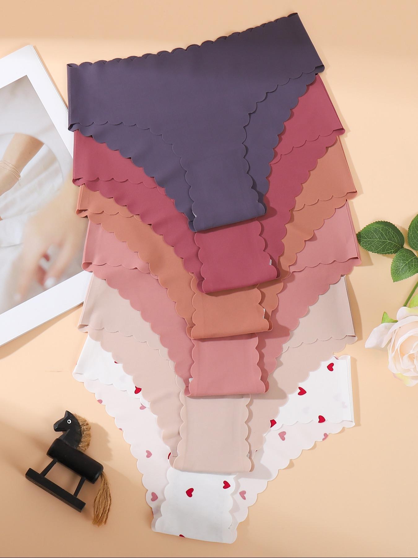 Women's Leopard & Halloween Print Underwear Set, Breathable Seamless Mid-Waist Thong Panties, Casual Fitted All-Seasons Lingerie