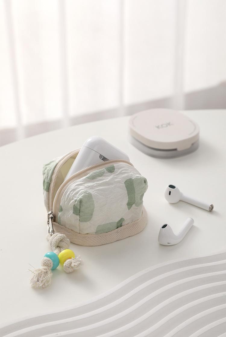 Mini Cute AirPods Case – Soft Portable Earbud Pouch for Women, Small Bluetooth Headphone Holder with Flip Cover, Travel Essential