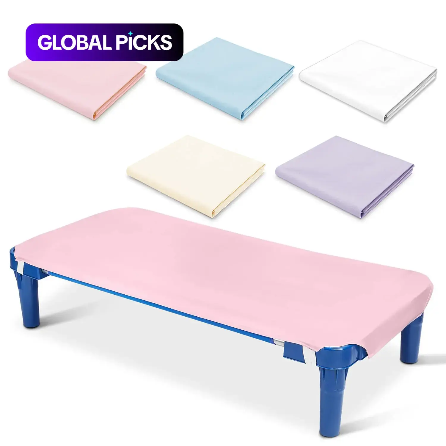 Standard Size Daycare Crib Sheet, Cradle Sheets, Breathable Microfiber Nap Mat Cover for Boys & Girls, 23x51 Inches, Soft Bedding Accessory