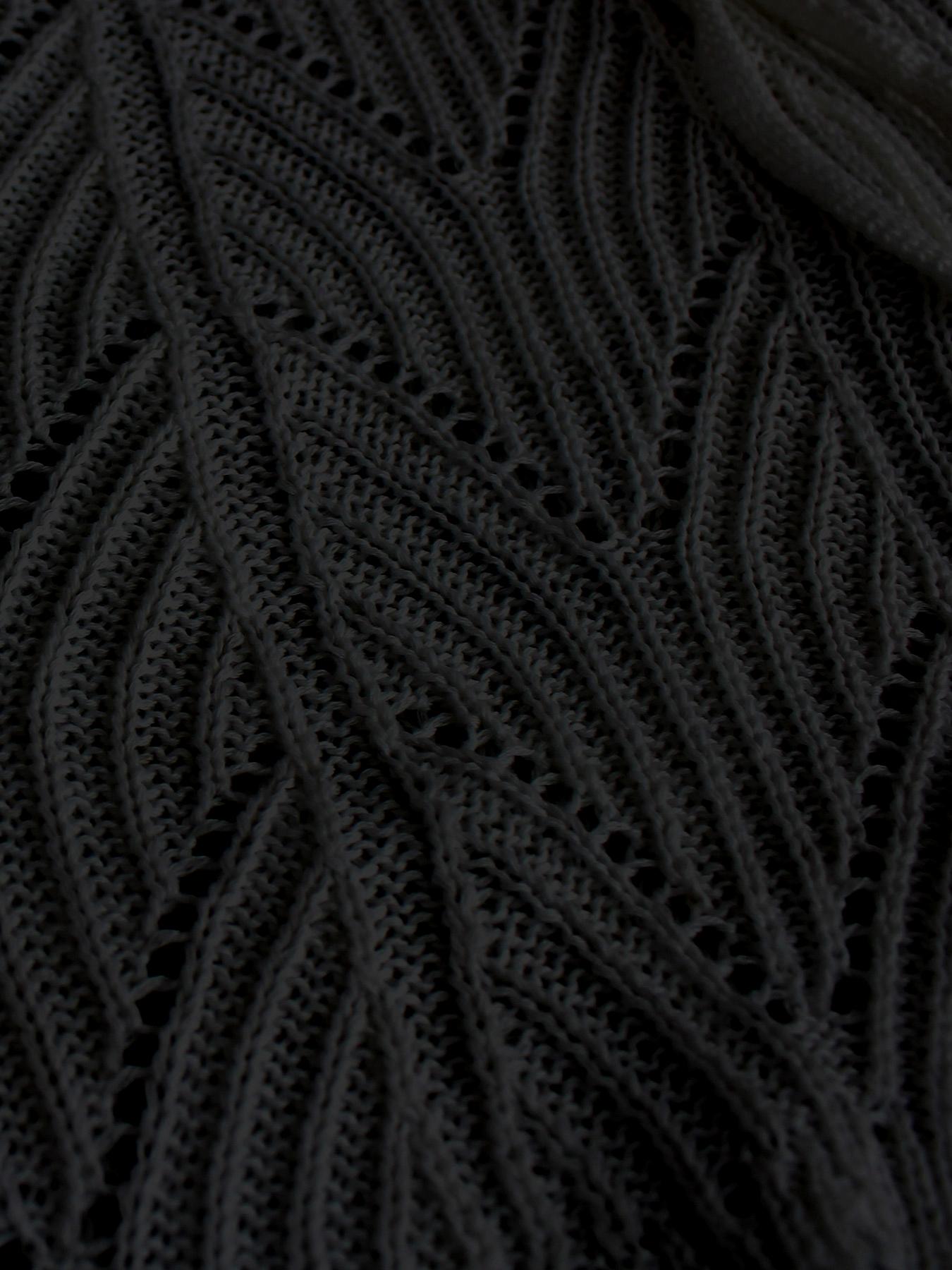 Women's Plain Hollow Out Drawstring Waist Knit Shorts, Casual Relaxed Shorts, Boho Scallop Trim Cover Up Shorts for Beach Holiday Vacation, Ladies Summer Bottoms