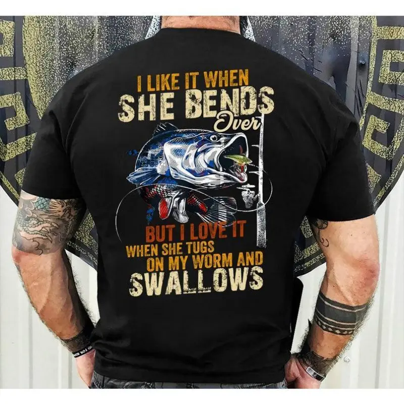 Classic Menswear Graphic T-Shirt for Men with Largemouth Bass Design - Funny Gift for Fathers and Fishing Fans