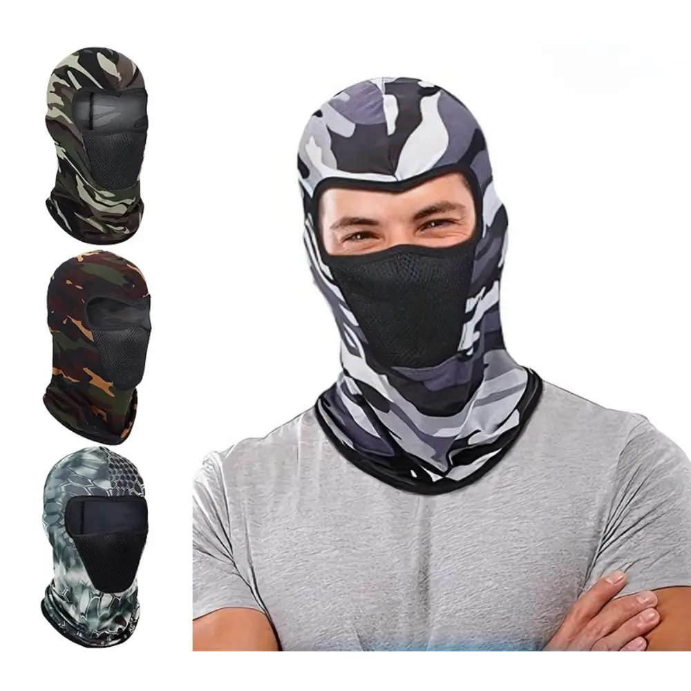 2-Pack Breathable Sun-Protection Balaclavas, Sun-Protection Mask, Balaclava for Men and Women with Breathable Mesh, Balaclava for Motorcycling, Cycling, and Camping