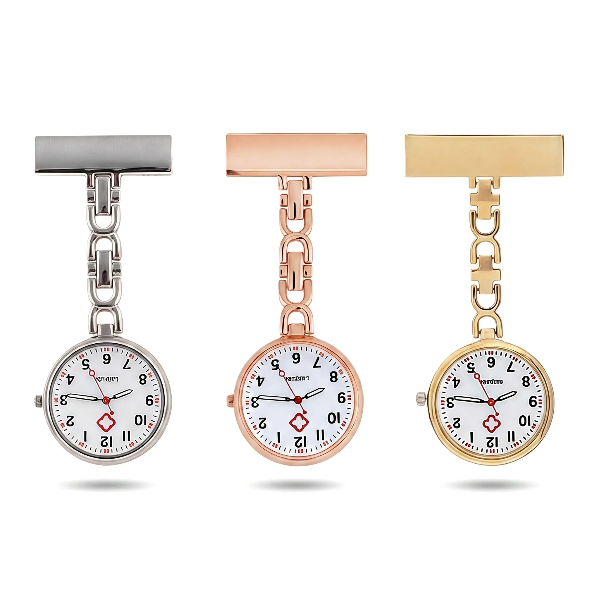 Nurse Pocket Watch With Luminous Hands Easy Read For Shift Work Cute Student Brooch Style Quartz Movement Unisex Analog Digital Display Alloy Strap Daily Water Resistant