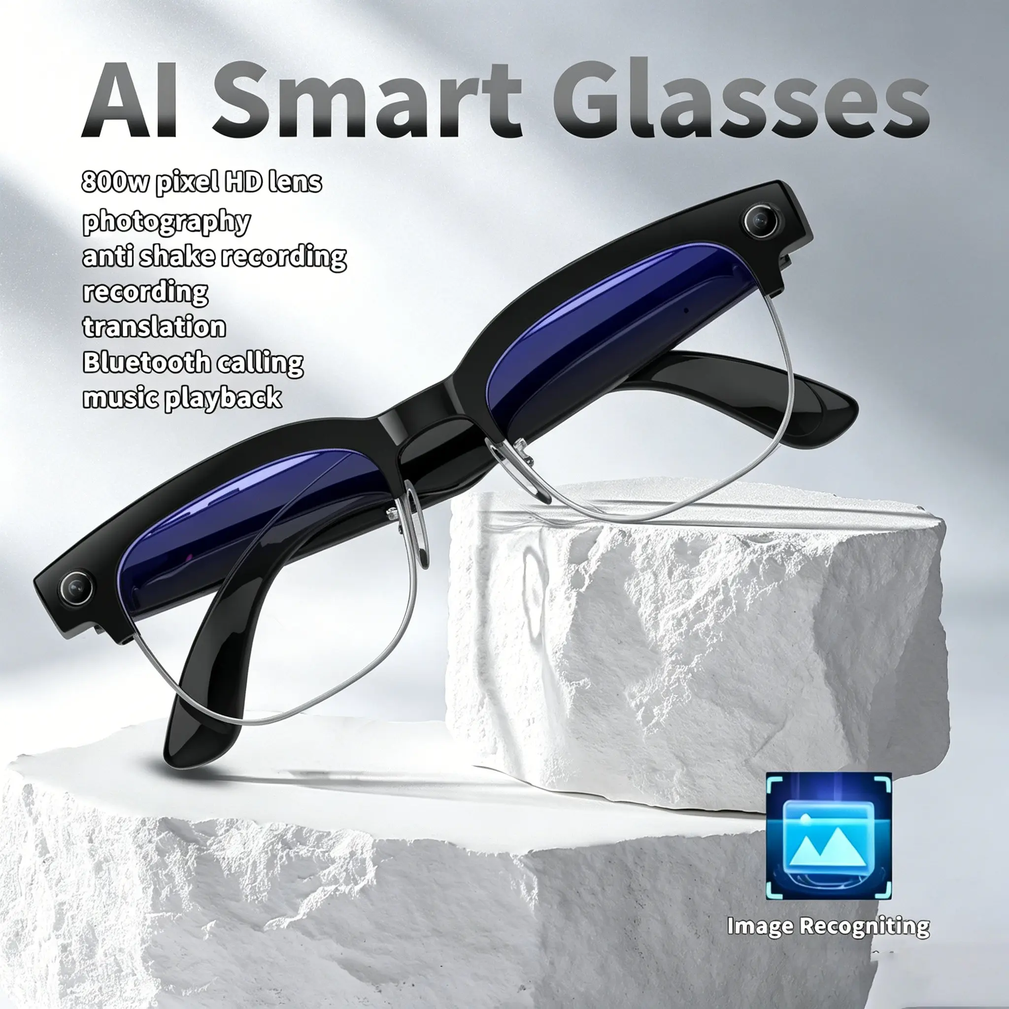2026 Ai Smart Glasses, Business Features, Multilingual Translation, 8mp Camera, Sunglasses With Cameras, Video Music Player, Call, Touch Control, Color-Changing Sunglasses