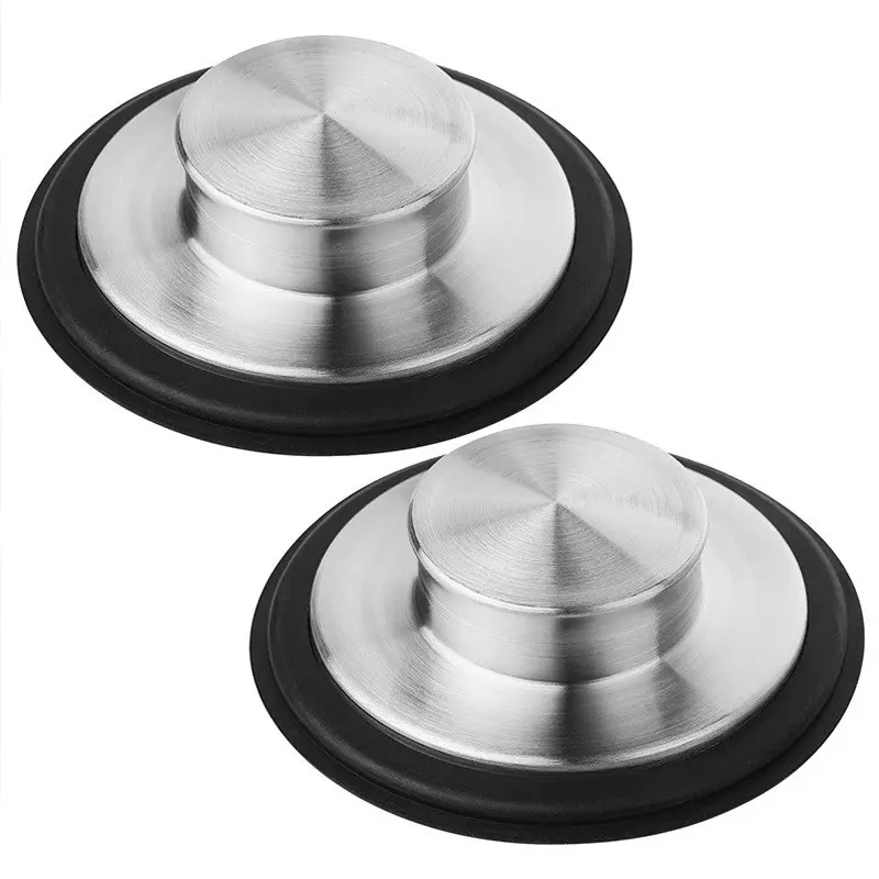 Kitchen Sink Drain Plug Cover, Stainless Steel Waste Disposal Plug 3.34 Inches, Fits 3-1/2 Inch Standard Kitchen Sink Size