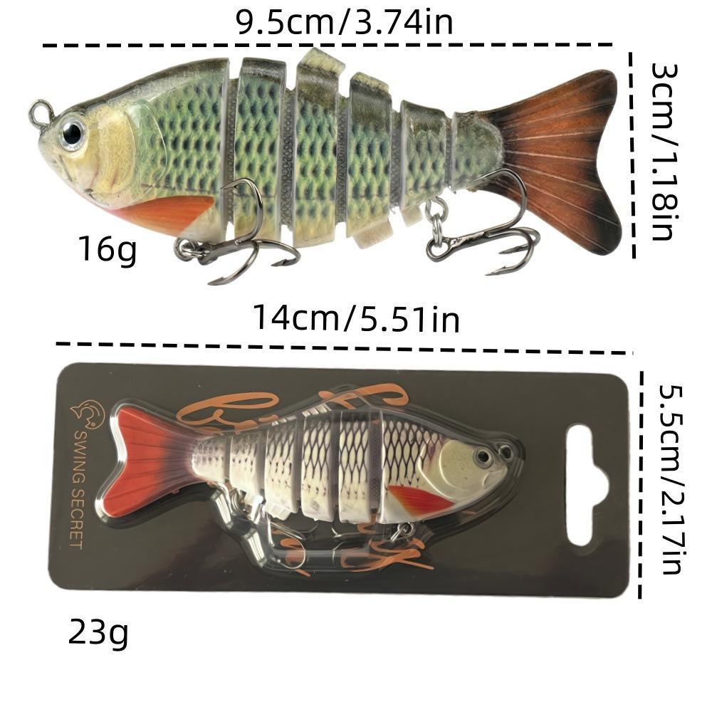 5 pieces/set, submersible 6-section swimming style, coquettish multi-section fish artificial luya fake bait, fishing supplies, fishing gear