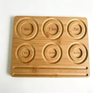 Jewelry Making Board with 6 Grooves & Measuring Guide | Bamboo Bead Organizer Tray for Bracelet, Necklace, Ring Design & Letter Beads | Portable DIY Craft Workstation for Beginners | Beading Supplies & Accessories