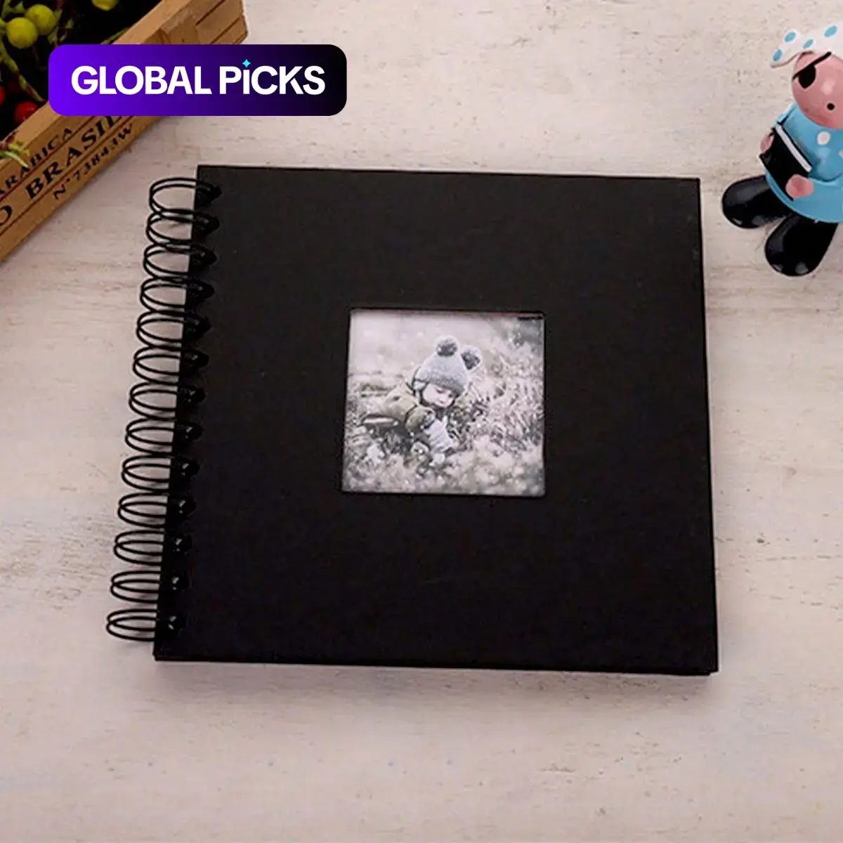 Elegant Simple Scrapbook Photo Album, 7x7 Inch, 20 Sheets/40 Pages, Cowhide Paper, Perfect for Weddings and Birthdays, Scrapbook Supplies, Scrapbook Materials, Scrapbooking #GLOBAL PICKS