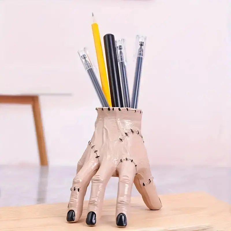 Creative Frankenstein Hand Pen Holder, Spooky Abs Resin Desk Organizer for Succulents & Small Plants, Perfect Halloween Decor Gift, Desk Accessories