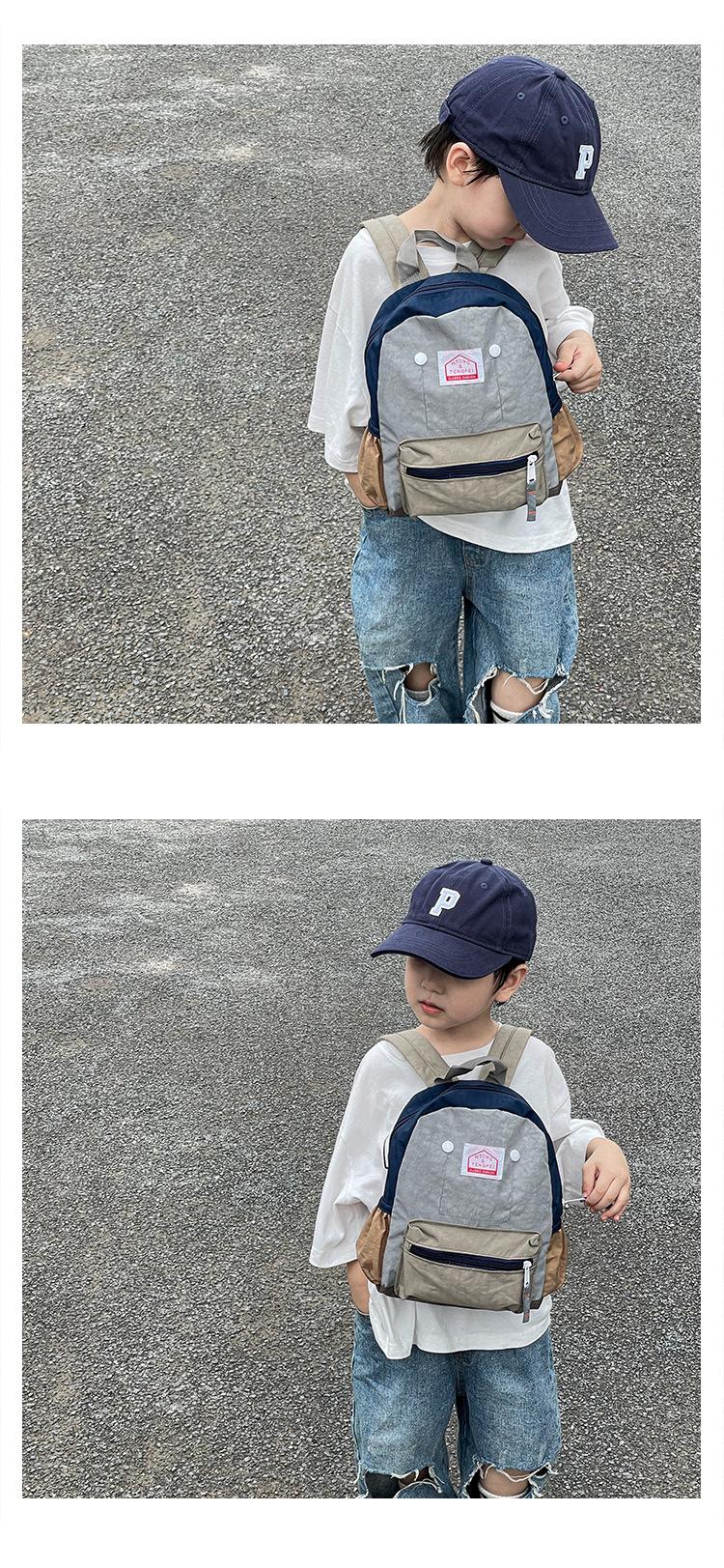 2026 New Model Children's Backpack: Simple and Lightweight Canvas Backpack for Boys and Girls, Suitable for School Season, with Spine Protection