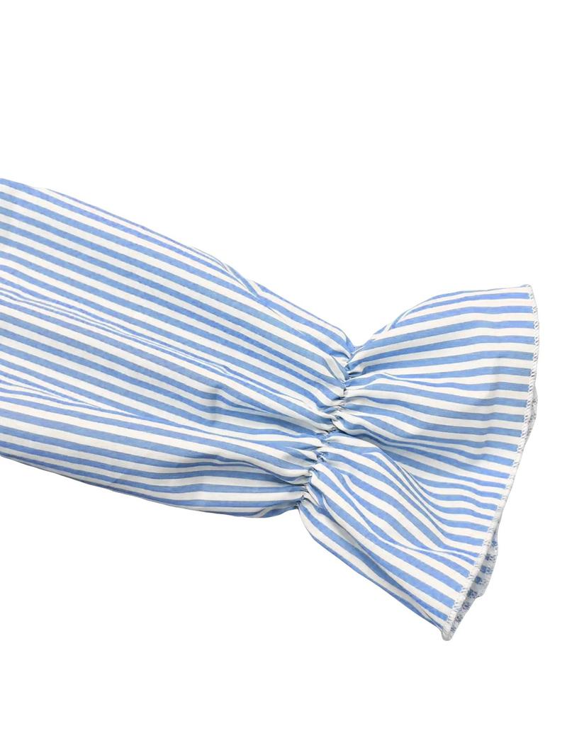 Women's Striped Print Button Front Blouse, Elegant Long Sleeve Collared Top for Spring & Fall, Ladies Clothes for Daily Wear, Button Down Blouse