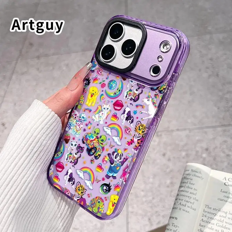 Whimsical Fantasy Menagerie Printed Phone Case for iPhone 17 Pro Max 16 15 Plus Air 14 13 12 11 Durable and Stylish Airbag Shockproof Protective Smartphone Cover,Spooky,Halloween,Stickers