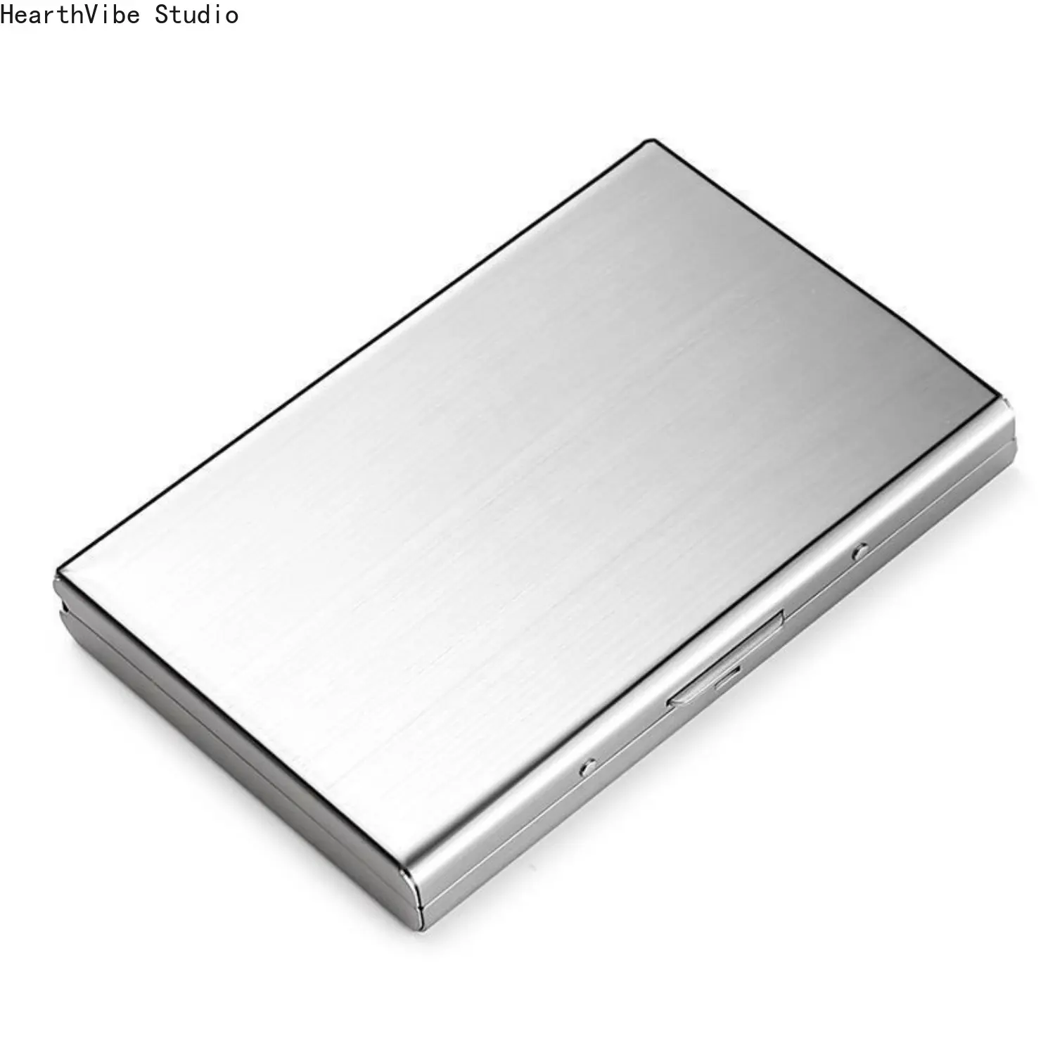 Portable, compact stainless steel card holder for men and women—anti-theft, anti-demagnetization, and RFID-blocking.