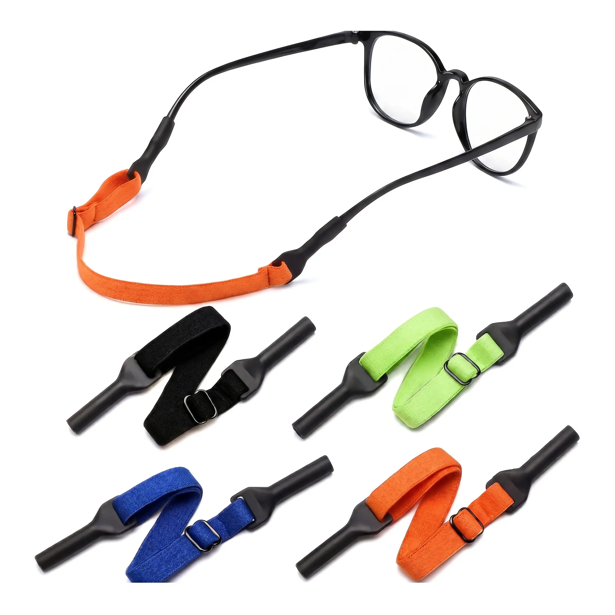Keep Glasses Secure Active Kids Adults Elastic Eyeglass Strap Polyester Silicone Anti Slip Cord Colorful Sunglasses Holder For Daily Commute