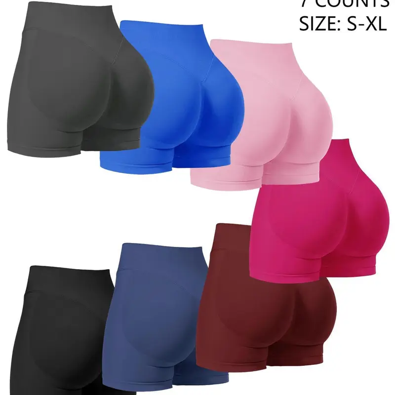 Women's Solid Color Seamless Shapewear Shorts, Tummy Control Butt Lifting Shapewear Bottoms, Ladies Under Dress Shapewear for All Seasons, Everyday Workout Butt Lifting Shapewear Shorts, Seamless Cycling Trunks, Underwear