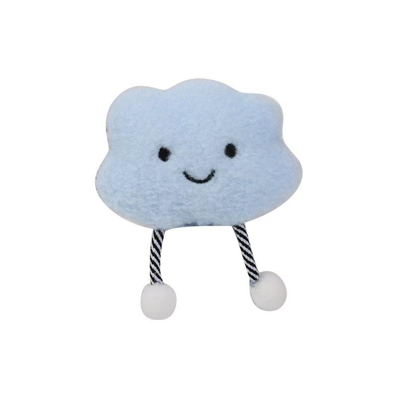 Cute And Creative Cloud Pom-Pom Cartoon Plush Toy Pendant, Smiley Face Fabric Decoration, DIY Accessory Hanging Ornament