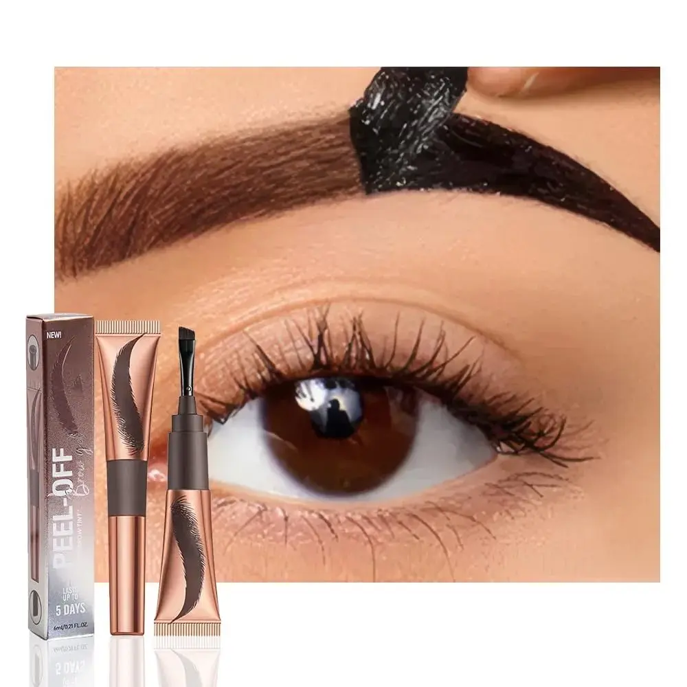 Women's Tattoo Effect Eyebrow Peel-Off Tint Gel, Makeup Brow Enhancement, Long-Lasting Waterproof (Up to 5 Days), Fuller Defined Brows, Brow Enhancement Eyebrow Gels