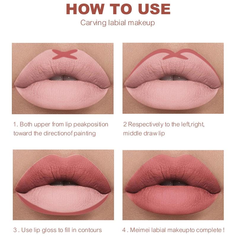 Multi Stick Lip Liner, 12pcs/set Long Lasting Lip Liner Kit, Waterproof Matte Lip Liner Pencil Suitable for All Occasions Makeup