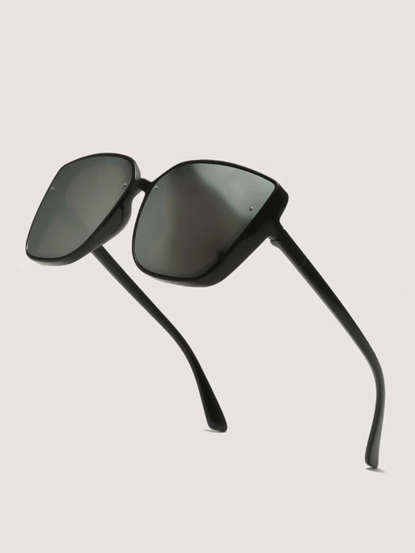 Unisex Simple Style Square Frame Sunglasses, Lightweight Durable Sunglasses, Trendy Casual Sunglasses for Everyday Use, Fashion Accessories for Outdoor Activities