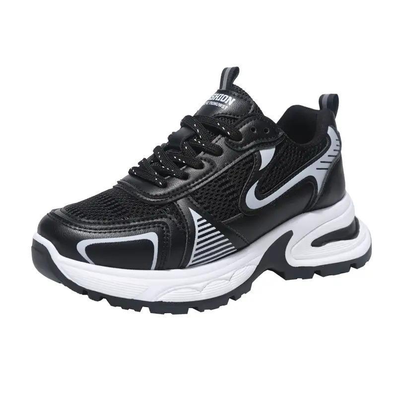 Womens 90s Retro Chunky Dad Sneakers, Breathable Mesh, Casual Streetwear Shoes