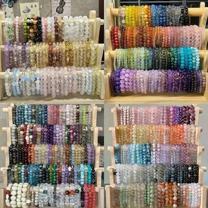 22/33Pcs Handcrafted Mixed Glass Bead Stretch Bracelet Set, Simple Cute Multicolor Bracelets for Women, Daily Wear Valentine’s Day Gifts All Season Summer Jewelry