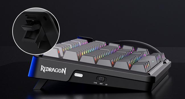 Redragon K673 GB 75% Wireless Gasket RGB Gaming Keyboard, 3-Modes 81 Keys PBT Compact Mechanical Keyboard w/Hot-Swap Socket, Dedicated Knob Control & 5-Layer Noise Dampening, Custom Linear Switch