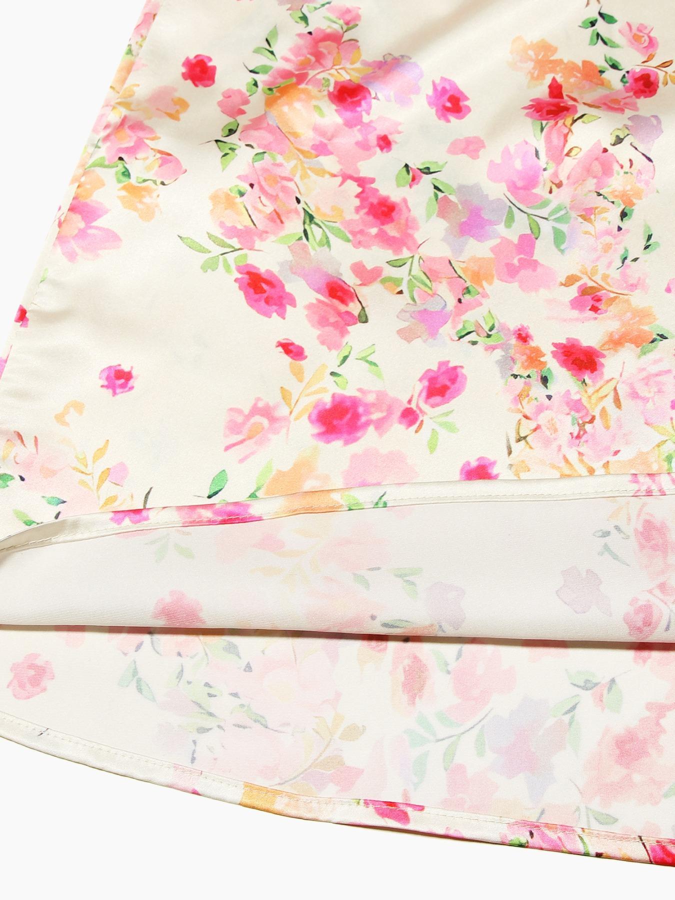 Women's Floral Print Tube Dress, Elegant Strapless Formal Sleeveless Long Dress for Party Holiday Wedding Guest, Ladies Summer Clothes