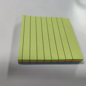 Colorful Sticky Notes, Cute Plain Line Stickers, Student Message Pad, Office Simple Sticker Paper, School Note Pads, Fridge Stickers