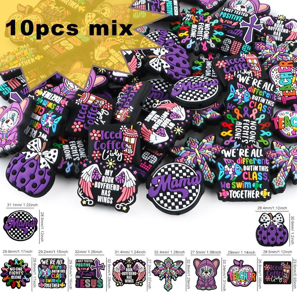 Mixed Color Round Beads, 10pcs DIY Jewelry Making Supplies for Bracelet & Necklace, DIY Jewelry Accessories for Women & Girls, Crafts Accessories, Beads Charms Accessories