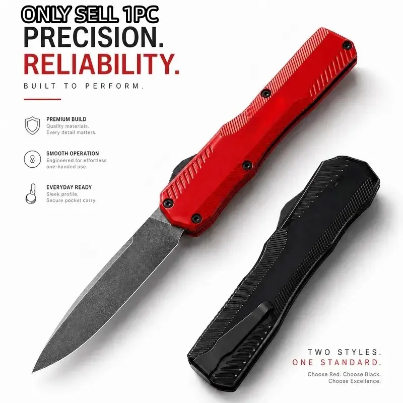 1pc Folding Pocket Knife, Classic Edc Knife, Multi-Functional Lightweight Tool, Stone Wash Blade Finish, Ideal for Camping, Fishing, Travel, Daily Use, Men's Gift