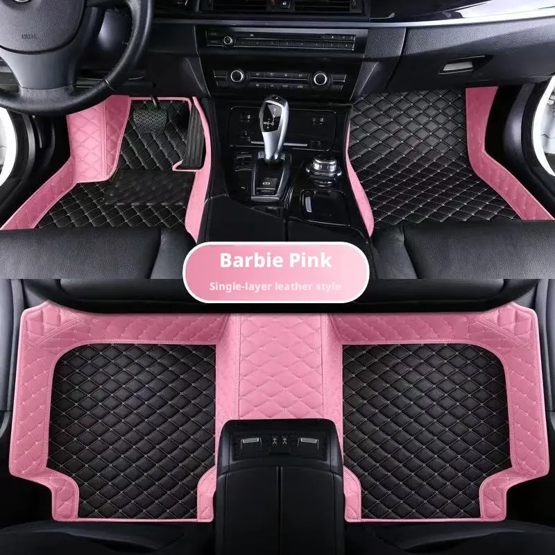 Custom Leather Car Floor Mat For Honda Civic 2007 2012 2013 2014 2015 2016 2018 2019 2022 2023 Waterproof Interior Accessories Automotive Mats