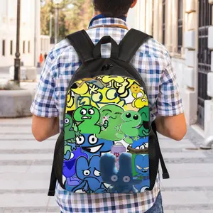 BFDI Minimalist Backpack with BFDI - Single Compartment Bookbag, Suitable for Everyday Use, Casual Outfits,, & College, -Care Design