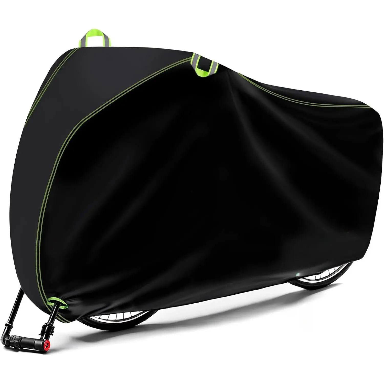 Bike Cover for 1/2/3 Bikes, 210D Waterproof Outdoor Storage Bicycle Covers Rain Sun UV Dust Wind Proof with Lock Hole for Mountain Road Electric Bike