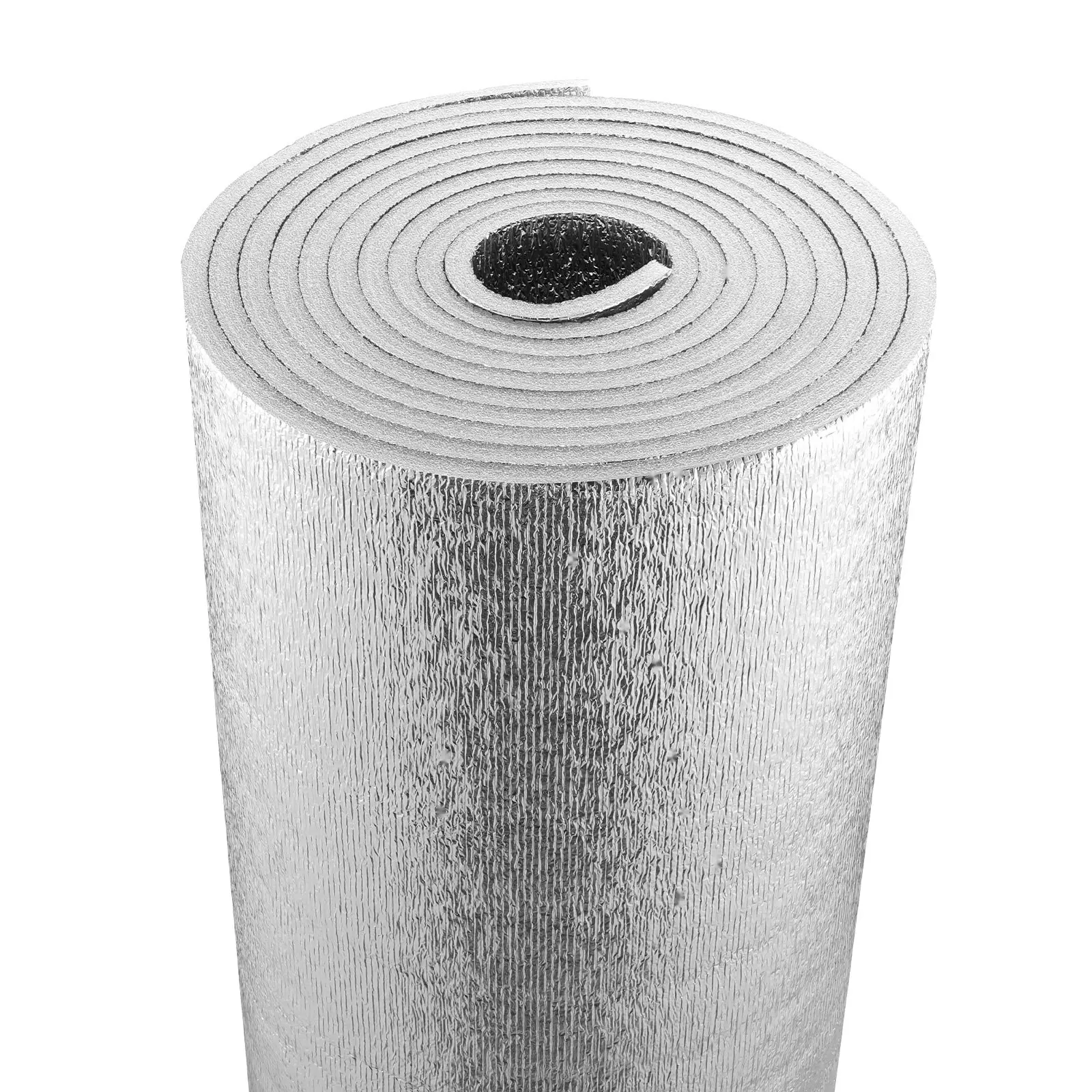Double Reflective Foam-Core Insulation Roll, Foil-Faced Radiant Barrier for Attic-Roof-Wall, Energy Efficiency Enhancer, Heat Shield, Vapor Barrier, Durable Construction, 300x48x19/32 in