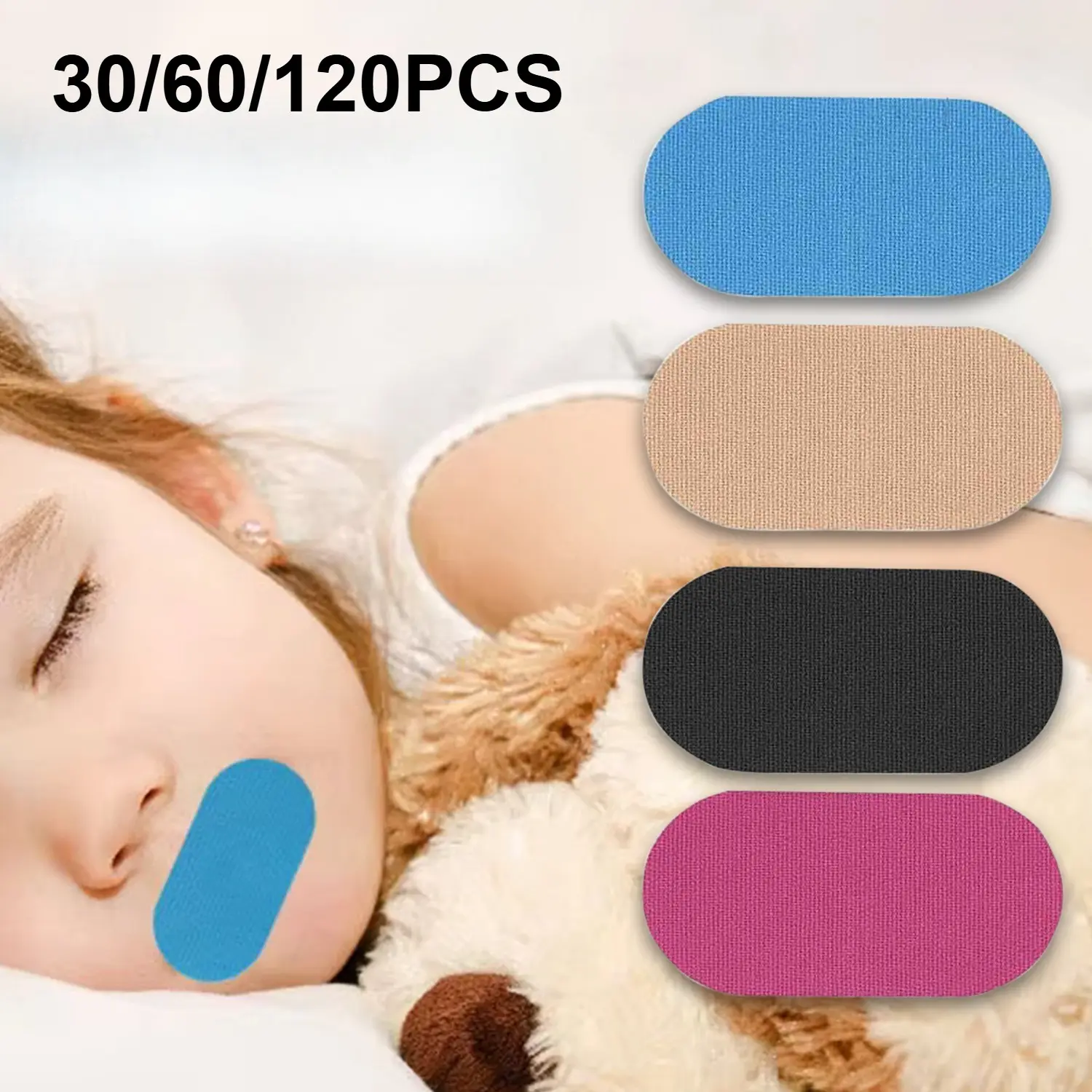 30pcs/60pcs/120pcs Sleep Mouth Tape, Multi-Color Comfortable Breathable Anti-Snoring Mouth Tape, Unisex Body Care, Travel Size, Fashion Solution, Sleep Solutions