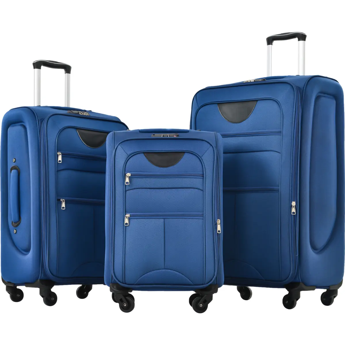 Softside Luggage Expandable 3 Piece Set, Lightweight Spinner Wheel Suitcase with TSA Lock, Softshell Travel Luggage Set 22 26 30 Inch