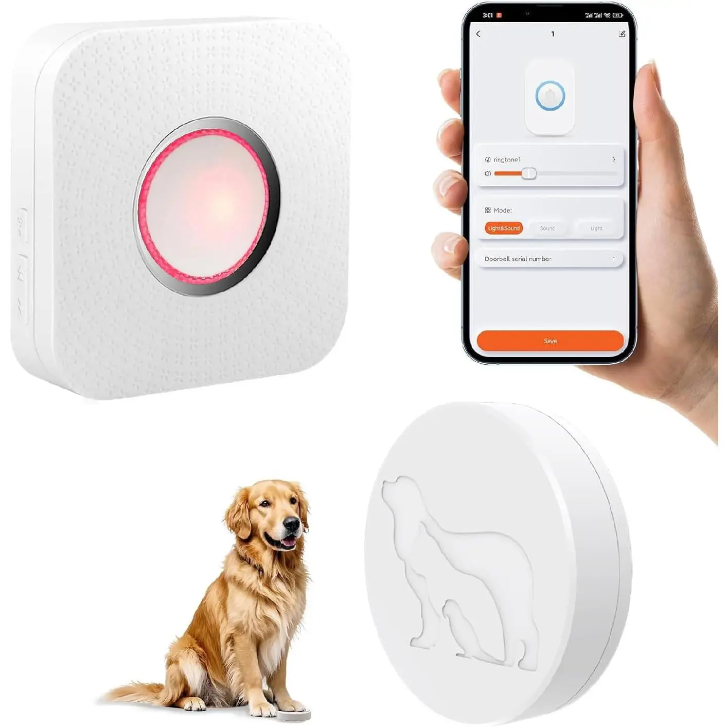 WiFi  Door  for Potty  to Go Outside,  Doggie Door  for ,  Doggy Doorbell with Phone App