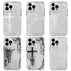 Transparent Anti-Fall Cellphone Casing,New Mobile Accessories for iPhone 17/16/15/14/13/12/11 Pro Max Plus, Handheld Devices Cover, Birthday & Holiday Gifts,Ins-Style Creative Fashion ipone promax case