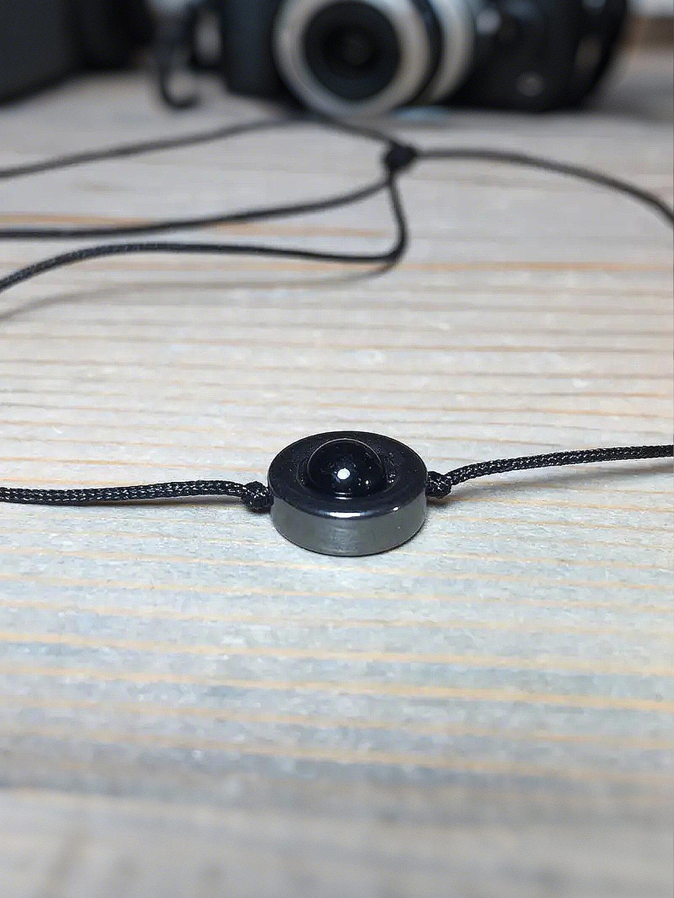 Black Agate & Obsidian Necklace Braided Crystal Jewelry Healing Stone Pendant Versatile Gift for Women & Friends