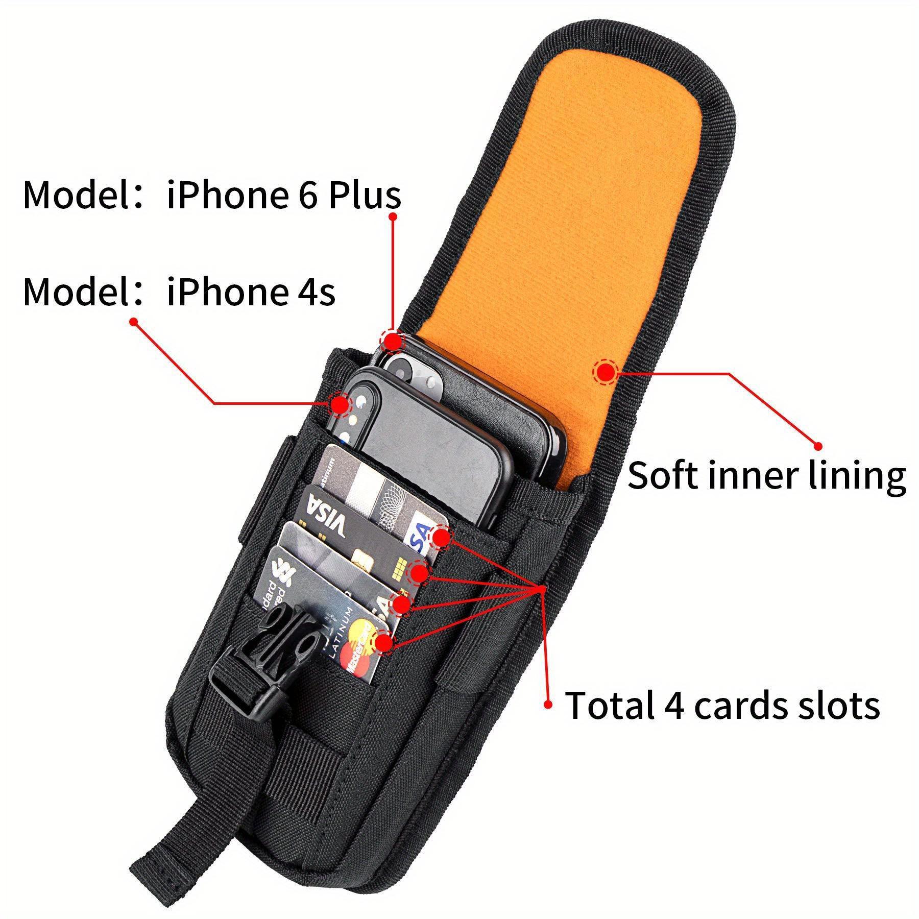 Multi functional Molle Waist Bag with US Flag Patch Adjustable Phone Pouch for Hiking Running Cycling Tactical Accessories