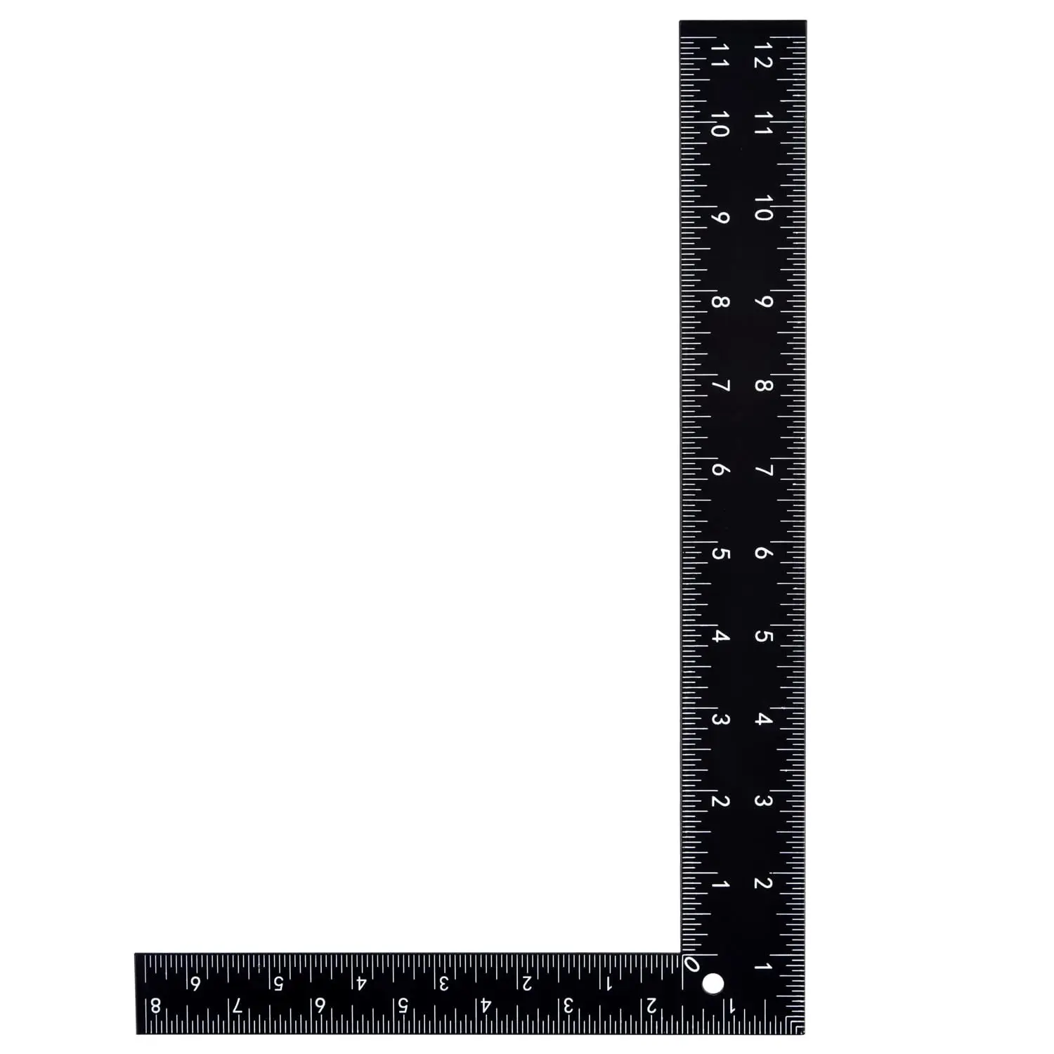 Professional 8x12 Inch Carpenter Square Heavy-Duty Carbon Steel Framing Tool with Dual-Scale (Imperial/Metric) Rust-Resistant Right Angle Ruler for Carpentry Roofing & Layouts