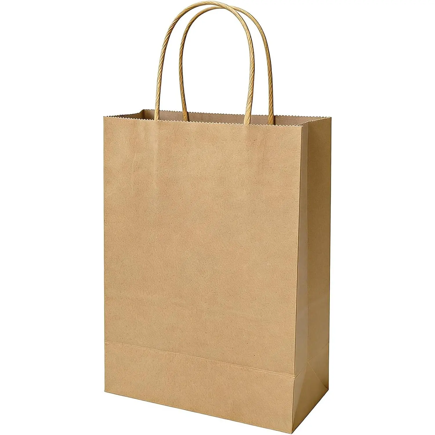 12 Pack Paper Bags with Handles 8 x 4.25 x 10 in, Medium  Paper Bags |   Bag for Party, Retail, Business, Shopping
