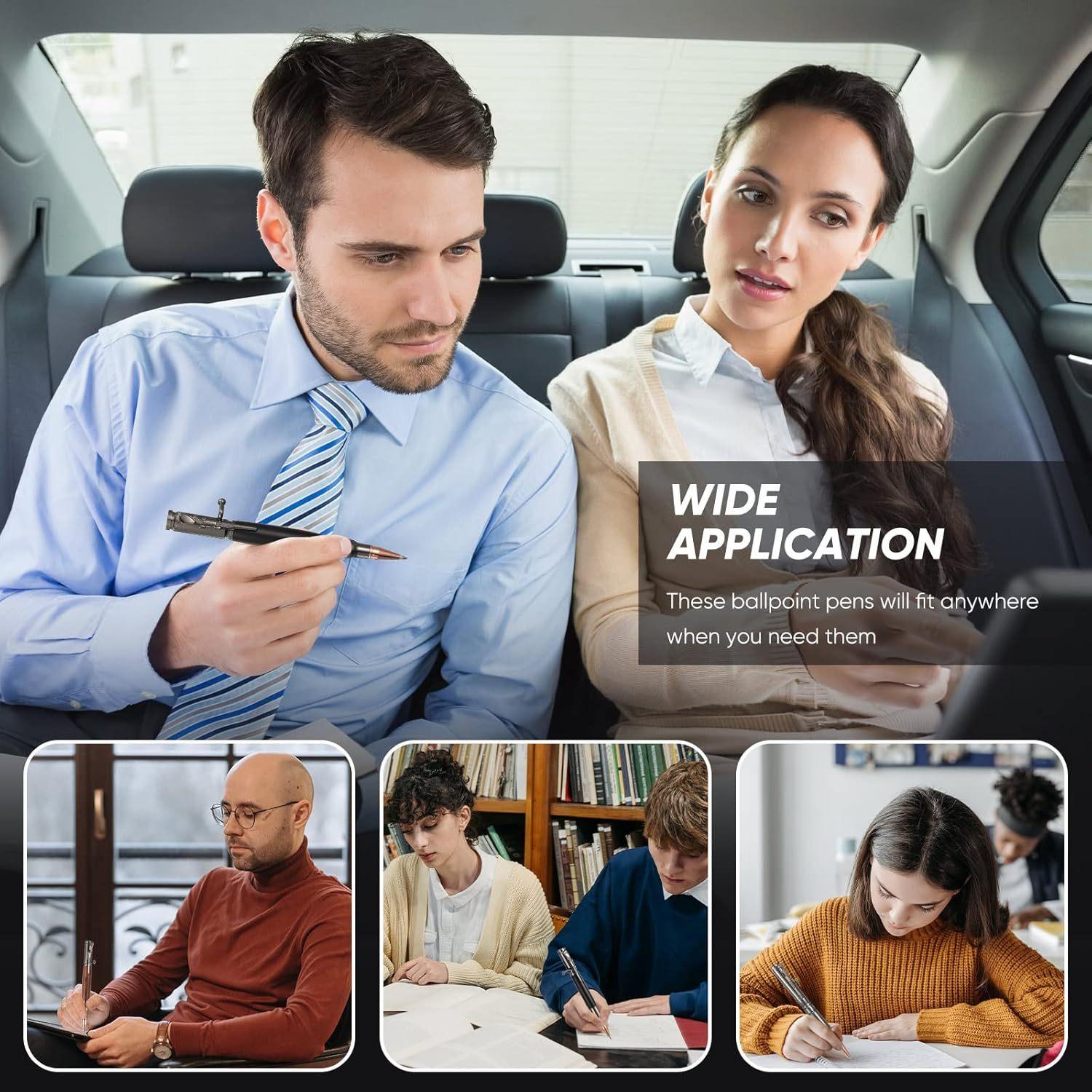 Bolt Action Pen, 3 Counts/set Ballpoint Pen, Writing Pen for Office School Student & Gift for Dad, Boyfriend, Husband, Replaceable Ink Pen, Stationery Tools, Aesthetic Pens, Office School Supplies, Ballpen Set, Specialty Pen, Unique Pens