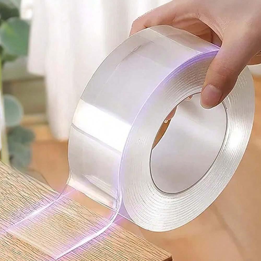 Double Sided Nano Tape, 1 Roll Transparent No Trace Reusable Waterproof Strong Adhesion Adhesive Tape, Multifunctional Adhesive Tape for Home & Office