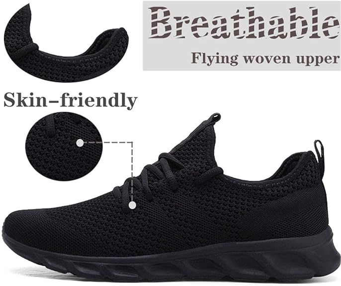 Casual Running Sport Shoes For Men's Outdoor Mesh Light Weight Breathable Athletic Fashion Sneakers Non Slip Walking Gym Shoes SpringStatements